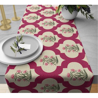 Poppy Flower Table Runner