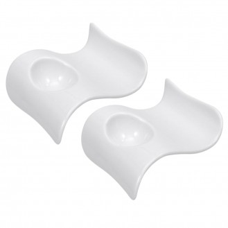 White Ceramics Egg Holder Set